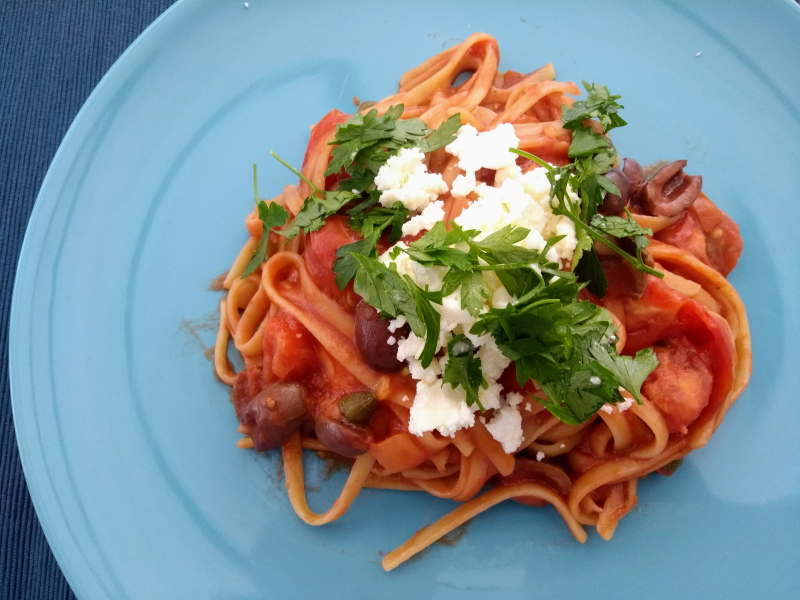 Recette Linguine Aux Tomates Cerises, Aux Câpres Et Aux Olives - FRIJE